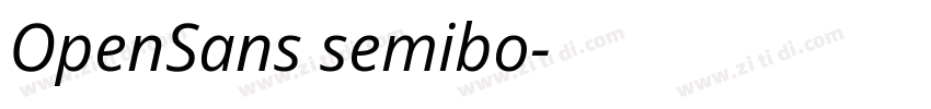 OpenSans semibo字体转换